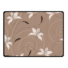 Star Flower Floral Grey Leaf Double Sided Fleece Blanket (small)  by Mariart