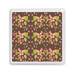 Floral pattern Memory Card Reader (Square)  Front