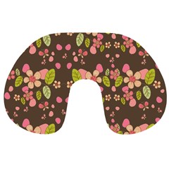 Floral Pattern Travel Neck Pillows by Valentinaart