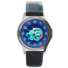 Zodiac Aquarius Round Metal Watch