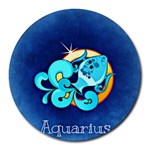 Zodiac Aquarius Round Mousepads Front
