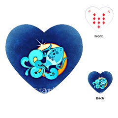 Zodiac Aquarius Playing Cards (heart)  by Mariart