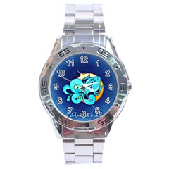 Zodiac Aquarius Stainless Steel Analogue Watch