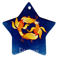 Zodiac Pisces Star Ornament (two Sides)