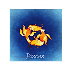 Zodiac Pisces Small Satin Scarf (square) by Mariart