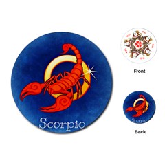 Zodiac Scorpio Playing Cards (round) 