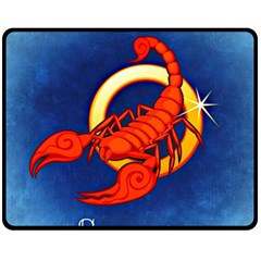 Zodiac Scorpio Fleece Blanket (medium)  by Mariart