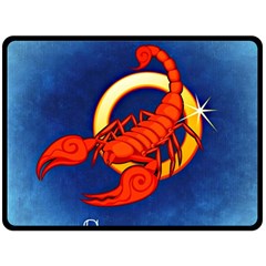 Zodiac Scorpio Double Sided Fleece Blanket (large)  by Mariart