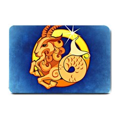 Zodiac Capricorn Small Doormat  by Mariart