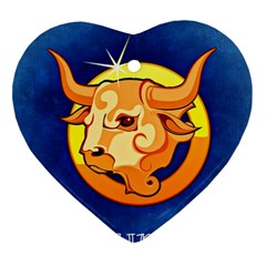 Zodiac Taurus Ornament (heart)