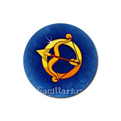 Zodiac Sagittarius Rubber Round Coaster (4 pack) 