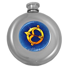 Zodiac Sagittarius Round Hip Flask (5 oz)