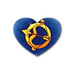 Zodiac Sagittarius Heart Coaster (4 pack)  Front