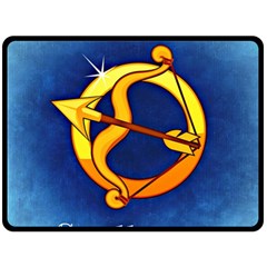 Zodiac Sagittarius Fleece Blanket (large)  by Mariart