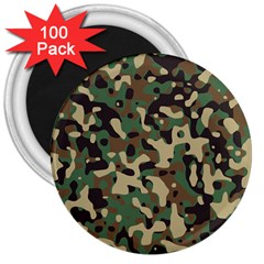 Army Camouflage 3  Magnets (100 Pack)