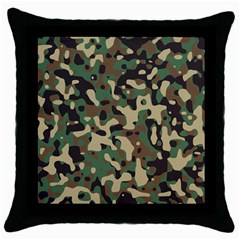 Army Camouflage Throw Pillow Case (black)
