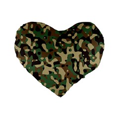 Army Camouflage Standard 16  Premium Heart Shape Cushions