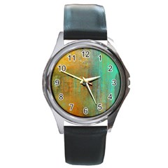 The Waterfall Round Metal Watch by digitaldivadesigns