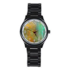 The Waterfall Stainless Steel Round Watch by digitaldivadesigns