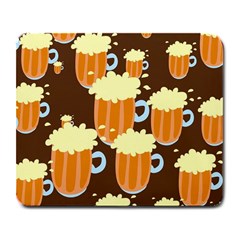 A Fun Cartoon Frothy Beer Tiling Pattern Large Mousepads by Nexatart