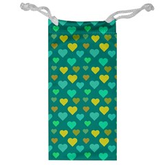 Hearts Seamless Pattern Background Jewelry Bag by Nexatart