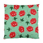 Red Floral Roses Pattern Wallpaper Background Seamless Illustration Standard Cushion Case (Two Sides) Front