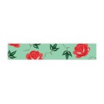 Red Floral Roses Pattern Wallpaper Background Seamless Illustration Flano Scarf (Mini) Front