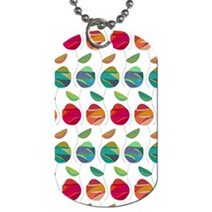 Watercolor Floral Roses Pattern Dog Tag (one Side) by Nexatart