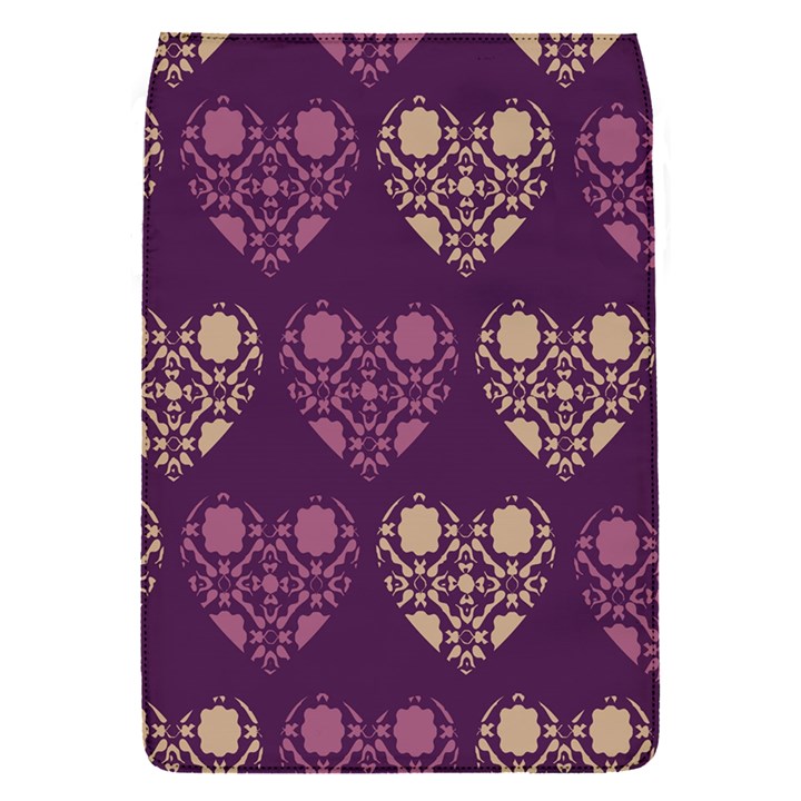 Purple Hearts Seamless Pattern Flap Covers (S) 