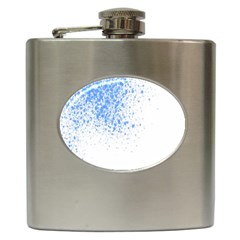 Blue Paint Splats Hip Flask (6 Oz) by Nexatart