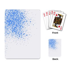 Blue Paint Splats Playing Card by Nexatart