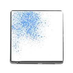 Blue Paint Splats Memory Card Reader (square) by Nexatart