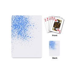 Blue Paint Splats Playing Cards (mini)  by Nexatart