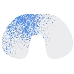 Blue Paint Splats Travel Neck Pillows by Nexatart