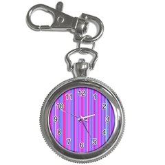 Blue And Pink Stripes Key Chain Watches by Nexatart