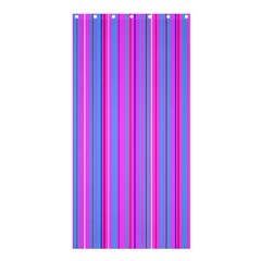 Blue And Pink Stripes Shower Curtain 36  X 72  (stall)  by Nexatart