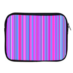 Blue And Pink Stripes Apple Ipad 2/3/4 Zipper Cases by Nexatart