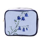 Floral Blue Bluebell Flowers Watercolor Painting Mini Toiletries Bags Front