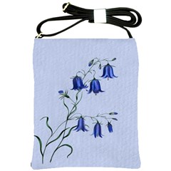 Floral Blue Bluebell Flowers Watercolor Painting Shoulder Sling Bags by Nexatart