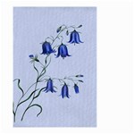 Floral Blue Bluebell Flowers Watercolor Painting Small Garden Flag (Two Sides) Front