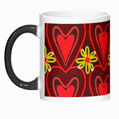 Digitally Created Seamless Love Heart Pattern Morph Mugs by Nexatart