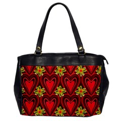 Digitally Created Seamless Love Heart Pattern Office Handbags