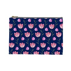 Watercolour Flower Pattern Cosmetic Bag (large)  by Nexatart