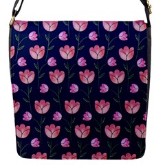Watercolour Flower Pattern Flap Messenger Bag (s) by Nexatart