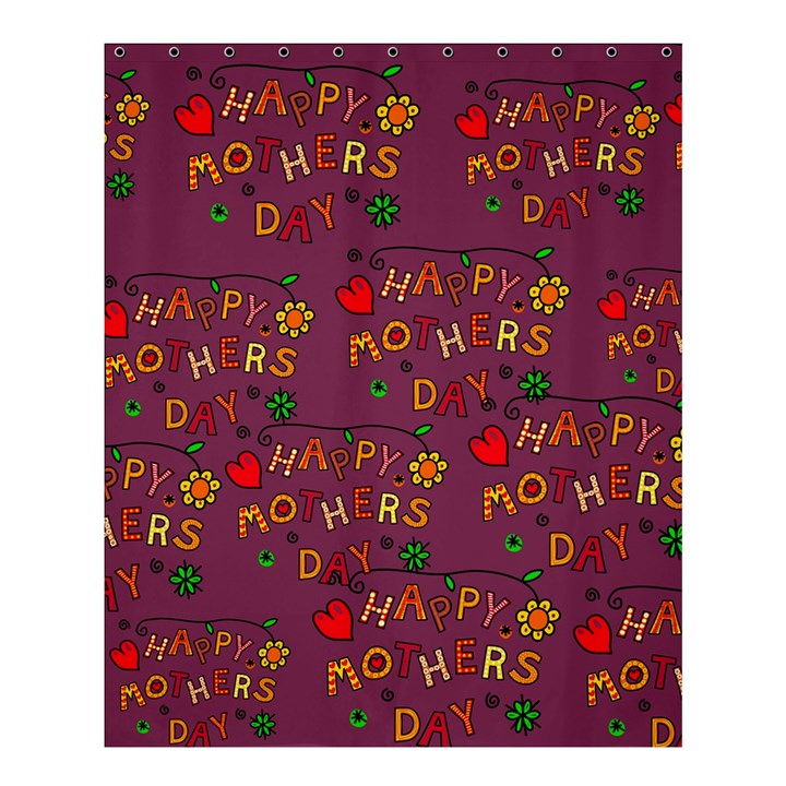 Happy Mothers Day Text Tiling Pattern Shower Curtain 60  x 72  (Medium) 