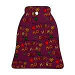 Happy Mothers Day Text Tiling Pattern Bell Ornament (Two Sides) Back