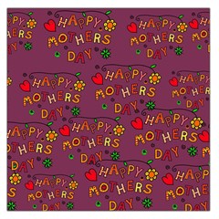 Happy Mothers Day Text Tiling Pattern Large Satin Scarf (square) by Nexatart