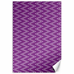 Purple Zig Zag Pattern Background Wallpaper Canvas 12  X 18  