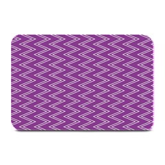 Purple Zig Zag Pattern Background Wallpaper Plate Mats by Nexatart
