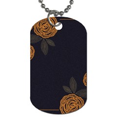 Floral Roses Seamless Pattern Vector Background Dog Tag (one Side) by Nexatart